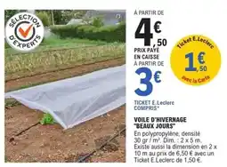 E.Leclerc Brico Dim - voile d'hiverrage beaux jours offre