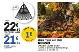E.Leclerc Brico E.leclerc - balai à feuille xl 27 dents offre