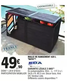 E.Leclerc Brico Eda - malle de rangement 420 l offre