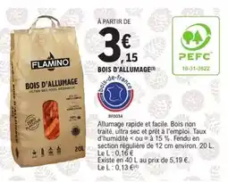 E.Leclerc Brico Flamino - bois d'allumage offre