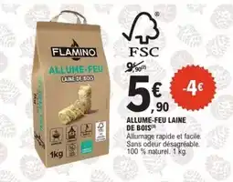 E.Leclerc Brico Flamino - allume-feu laine de bois offre