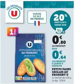 Hyper U U - petits pains grilles au froment offre
