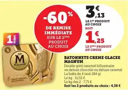 Hyper U Magnum - batonnets creme glacee offre