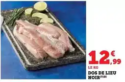 Hyper U Dos de lieu noir offre