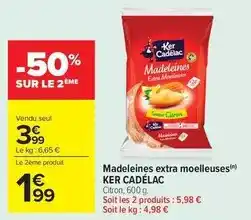 Carrefour Market Ker cadelac - madeleines extra moelleuses offre