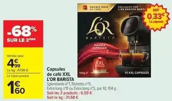 Carrefour Market Lor - capsules de café xxl offre