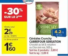 Carrefour Market Carrefour - céréales crunchy sensation offre