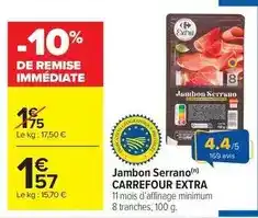 Carrefour Market Carrefour - jambon serrano offre