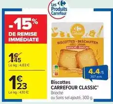 Carrefour Market Carrefour - biscottes offre