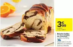 Carrefour Market Brioche babka au chocolat offre