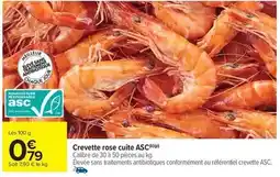 Carrefour Market Aqua - crevette rose cuite asc offre