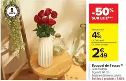 Carrefour Market Bouquet de 7 roses offre