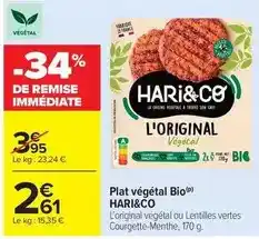Carrefour Market Hari & co - plat végétal bio offre