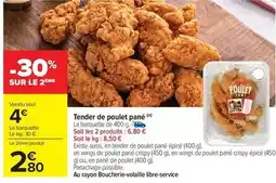 Carrefour Market Tender de poulet pane offre