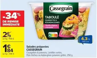 Carrefour Market Cassegrain - salades préparées offre