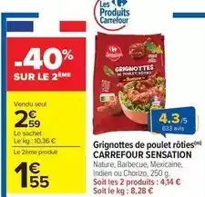 Carrefour Market Carrefour - grignottes de poulet rôties offre