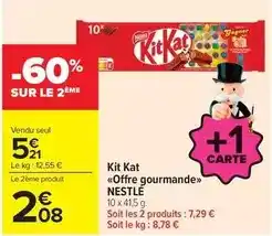 Carrefour Market Nestlé - kit kat offre gourmande offre