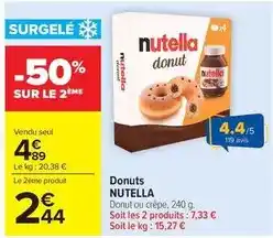 Carrefour Market Nutella - donuts offre