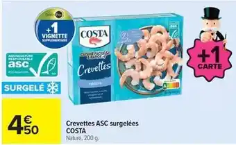 Carrefour Market Costa - crevettes asc surgelées offre