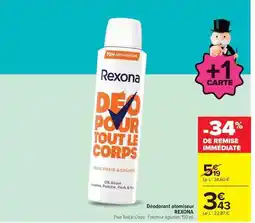 Carrefour Market Rexona - déodorant atomiseur offre