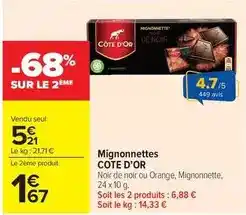 Carrefour Market Côte d'or - mignonnettes offre