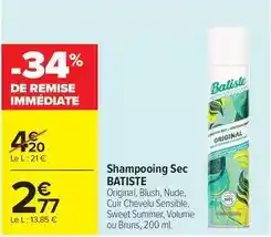 Carrefour Market Batiste - shampooing sec offre