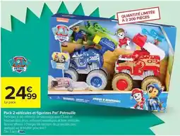 Carrefour Market Marshall - pack 2 véhicules et figurines pat' patrouille offre