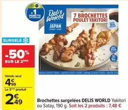 Carrefour Express Delis world - brochettes surgelées offre