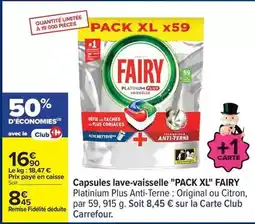 Carrefour Express Fairy - capsules lave-vaisselle offre
