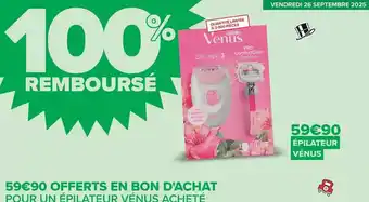 Carrefour Express Gillette - offerts en bon d'achat pour un épilateur venus achefte offre