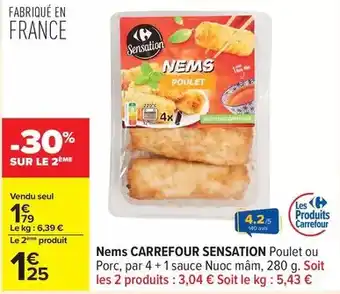 Carrefour Express Carrefour - nems sensation poulet ou offre