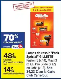Carrefour Express Gillette - lames de rasoir pack spécial offre