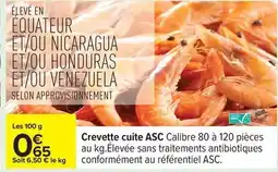 Carrefour Express Crevette cuite asc calibre 80 à 120 pièces offre