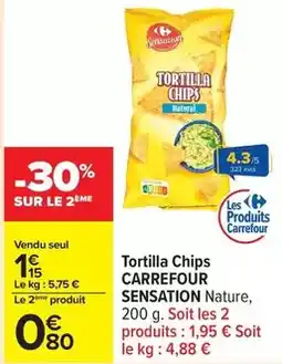 Carrefour Express Carrefour - tortilla chips sensation nature offre