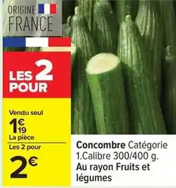 Carrefour Express Concombre categorie offre