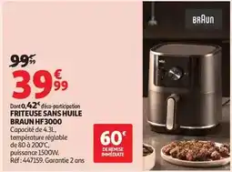 Auchan Supermarché Braun - friteuse sans huile hf3000 offre