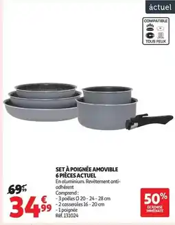 Auchan Supermarché Cap actuel - set à poignée amovible 6 pièces offre