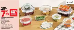Auchan Supermarché Cap actuel - lot 3 boites rectangle offre