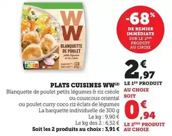 Bi1 Plats cuisines offre