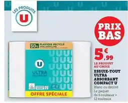 Bi1 U - essuie-tout ltra absorbant compact offre