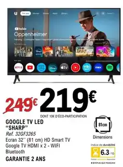 E.Leclerc Sharp - google tv led offre