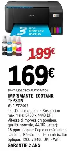 E.Leclerc Epson - imprimante ecotank offre