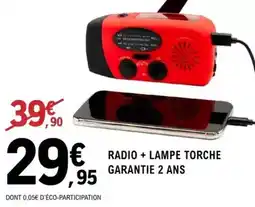 E.Leclerc Radio + lampe torche garantie 2 ans offre