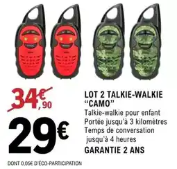 E.Leclerc Lot 2 talkie-walkie offre