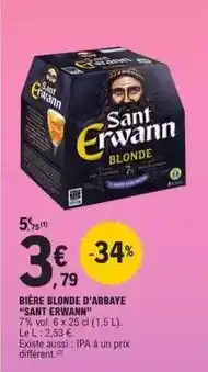 E.Leclerc Bière blonde d'abbaye offre