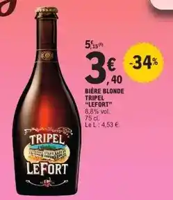 E.Leclerc Lefort - bière blonde offre