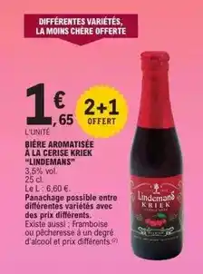 E.Leclerc Lindemans - bière aromatisée à la cerise offre