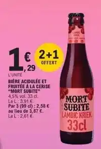 E.Leclerc Bière acidulee et fruitée à la cerise offre