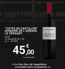 E.Leclerc Cotes de castillon domaine de l'aurrage le versant offre