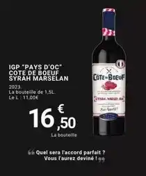 E.Leclerc Igp pays d'oc cote de boeuf offre